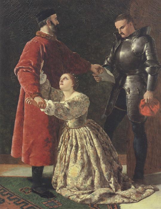 Frederick richard pickersgill,R.A. Duke Fredrick banishing Rosalind from his Court (mk37) Spain oil painting art